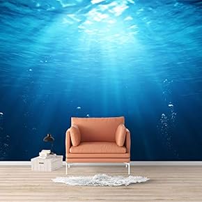 Wall Mural Blue Ocean Deep Sea Removable Self-Adhesive Large Wallpaper - 66x96 inches