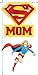 Superman Super Mom T Shirt & Stickers (Large)