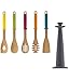 Joseph Joseph 6-Piece Multi-Bright Kitchen Utensil Set with Storage Carousel and Elevate, Multicolored