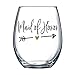 (Black/Gold Imprint) Maid Of Honor Wine Glass - 17 oz Stemless Wine Glass - Maid of Honor Proposal Gift