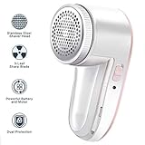 Fabric Shaver Defuzzer, Rechargeable Lint Remover, Electric Sweater Shaver with Replaceable Stainless Steel Blade