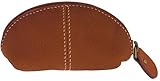 Leather Coin Purse - Change Wallet Key Holder Case Small Zip Bag For Men And Women (Brown)