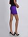 NEARKIN (NKNKW3S) Beloved Womens Waistband Double Elastic Layered Mini Skirt PURPLE US M(Tag size L)