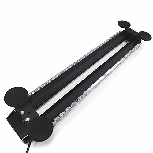 FOXCID White 26" 54 LED Emergency Warning Security Roof Top Flash Strobe Light Bar with Magnetic Base, for Plow or Tow Truck Construction Vehicle - Thumbnail 4