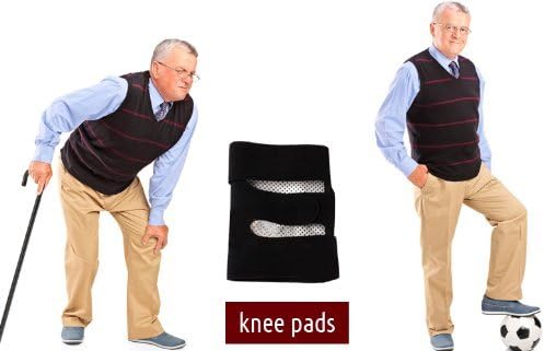 Self Heating Tourmaline Knee Pads (a pair) Ease Knee Pain Caused by Arthritis