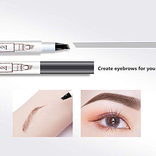 Eyebrow Tattoo Pen, 3PCS Microblading Eyebrow Pencil with a Micro-Fork Tip Applicator Long Lasting, Waterproof, Smudge Proof For Fuller Natural Looking Brows
