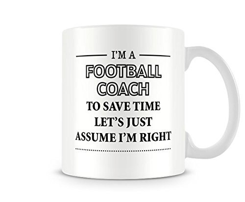 Behind The Glass - I'm A Football Coach - Printed Funny Mug - Great Gift/Present Idea, Ceramic, 11fl.oz.