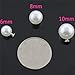 Outflower 100pcs DIY Rivets Half-hole Artificial Pearl with Pedestal Shoes/Clothing/Package Auxiliary Materials Clothing Decorative Accessories Ivory 10mm