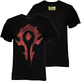 World of Warcraft Men's Horde Spray Paint Basic T-Shirt (Black, X-Large)