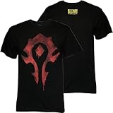 World of Warcraft Horde Symbol Spray Men’s T-Shirt, Medium, Online Clothing Store