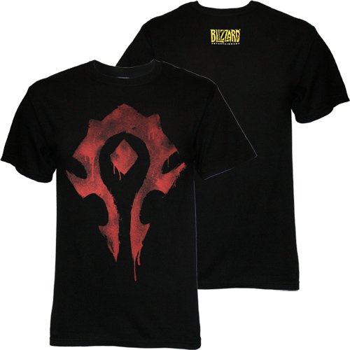 World of Warcraft Horde Symbol Spray Men’s T-Shirt, X-Large, Online Clothing Store