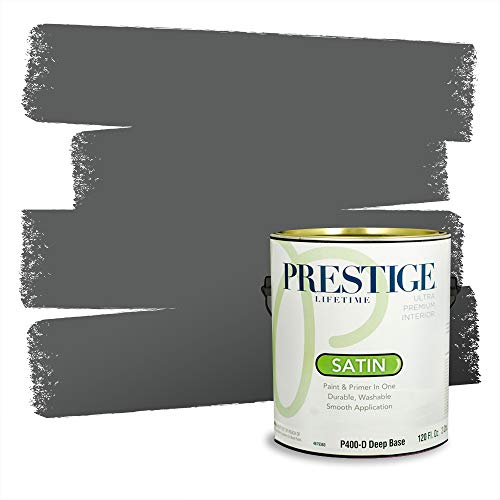 PRESTIGE Paints P400-D-4008-2CVP Paint and Primer In One, 1 gallon, Muted Ebony