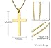 Quantum Cross Necklace, 3mm Stainless Steel Pendant Chain for Men Women