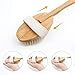 Dry Brushing Body Brush, 4Pcs Detachable Natural Bristles Wet or Dry Body Brush Set with Face Brush, Shower Glove and Massage Brush, For Wash Brushing, Exfoliating