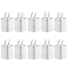 10 Pack USB Wall Charger FREEDOMTECH USB Wall Charger AC Power Adapter For Home Travel Charger Adapter for iPhone 4 5 6 7 8 Plus iPhone X Samsung Galaxy S3 S4 S5 S6 S7 S8+ Note 4, 5 Note 8