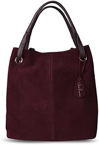 Nico Louise Women's Genuine Leather Suede Purse Shoulder Bag Casual Tote Handbag