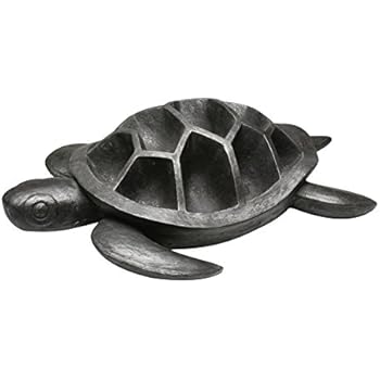 WHAT ON EARTH Turtle Planter - Indoor/Outdoor - for Succulents and Small Plants - Cast Resin
