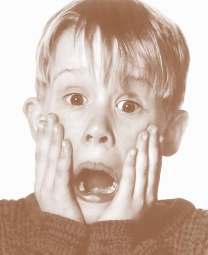 "Home Alone" 1990 Movie Macaulay Culkin 11" X 14" Sepia Poster