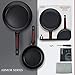 PRANZOELITE 2-Piece Nonstick 8 inch & 11Inch Frying Pan Set/Induction Frying Pans/Skillet Pan Set, Cookware Pan,Dishwasher Safe,BlacK