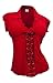 eVogues Plus Size Sexy RED Black Lace Corset Top - 1X
