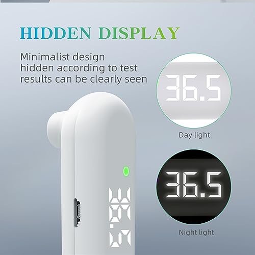 Medical Forehead Thermometer, Rechargeable Thermometer for Adults and Kids, Portable Infrared Digital Thermometer with Fever Alarm and LCD Display, Fast Accurate 1s Instant Results (Black)