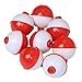 Fishing Bobbers Set Snap Hard ABS on Red/White Fishing Floats Bobbers Push Button Round Buoy Floats Fishing Tackle Accessories Size: 0.5/0.75/1/1.25/1.5/2/2.5 Inch 10pcs-50pcs/lot