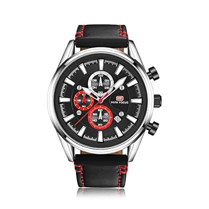 Mini Focus Luxury Mens Watch,Top Brand Dual Quartz Watch,Chronograph Casual Fashion Waterproof Stainless Steel Back Male Wristwatch MF0083G.01