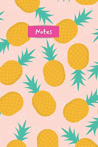 Notes: Pineapple Pink Lined Notebook Journal: Cute Pineapple Stuff Gifts for Girls and Women | 120 Pages - (6" x 9" inches) Journal, Notebook, Diary, Composition Book (Tropical Pineapple Pattern)