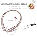 Bluetooth Headset, Wireless Earbuds Retractable Stereo Neckband Headphones with Mic by Mikicat (12 Hours Play Time, Noise Canceling, Rose Gold)