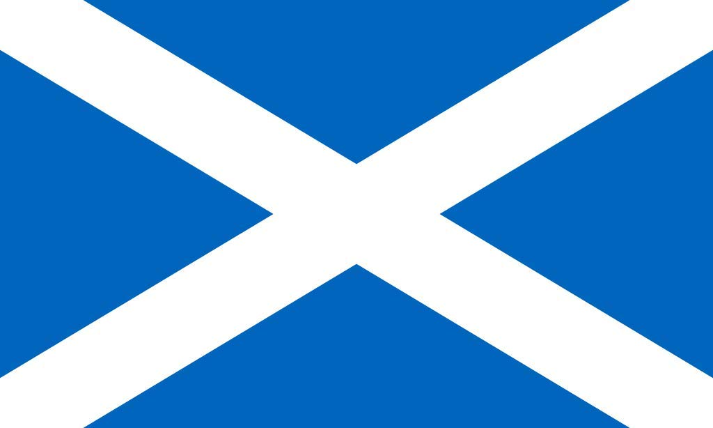 St Andrews Cross Scotland Large 5' x 3', Weather-Resistant Polyester 2 Eyelets Outdoor Flag