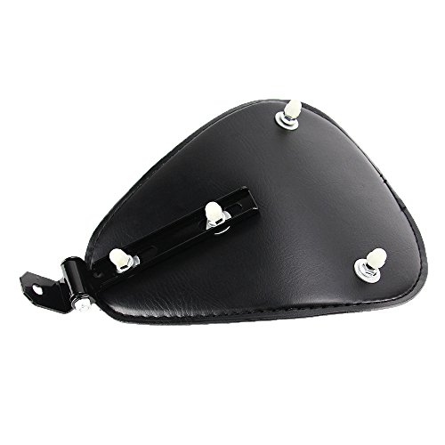 image for Oumurs Black Alligator Emboss Synthetic Leather Solo Seat Chrome 3