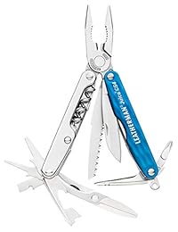 Herramienta multiusos Juice CS4, de la marca Leatherman, en color azul Columbia