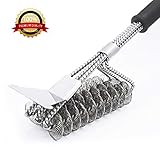 MOORAY Grill Brushes, Cleanning Scraper,Bristle Free Clean Grill Brush,Rust Resistant Stainless Steel Barbecue Brush