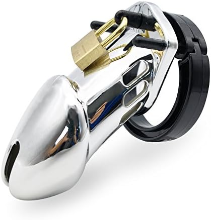 Colorful Fashion Silver Long Paragraph CB6000 Male Chasti-ty Lock Co-ck Cage