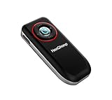 Bluetooth Receiver,HonShoop Wireless Music Adapter with Microphone and 3.5mm Aux Cable Output,Hands Free Calling for Wired Headphones/Audio Stereo System - Black