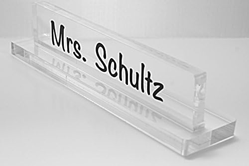 Office Desk Name Plate Customized 3/8" Glass-like Acrylic