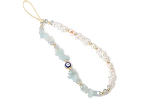SKIRIFLA Evil Eye Phone Charm Strap Cell Phone Lanyard Phone Charms Strap Beaded Phone Charms Evil Eye Phone Lanyard Crystal 
