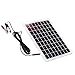 MEGSUN 10W 12V Mono Solar Panel for Motorhome, Caravan, Camper, Boat with 4.9FT Crocodile Clip Line