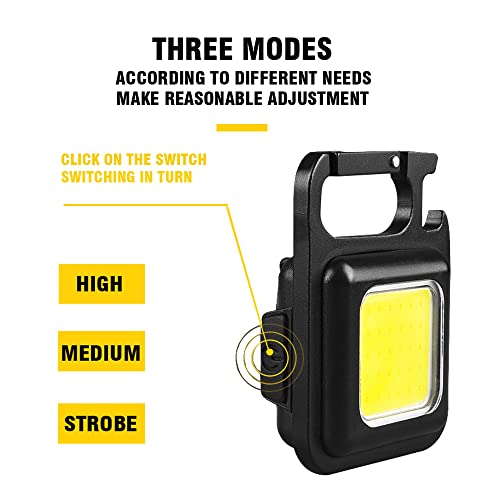 Linterna de Trabajo LED Recargable, 400 lúmenes Mini Multifunción luz Mecánica Magnética Lámpara de Portátil Linternas Pequeñas para Hogar/Automóviles/Camping de Iluminación [Clase Energética A++]