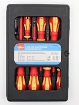 Hilka 34489008 Electricians Screwdriver Set 8-Piece Black Fully Insulated view 2
