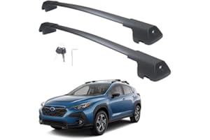 Autekcomma Heavy Duty Roof Rack Crossbars Compatible for Subaru Crosstrek 2018-2024 (Only Fit Factory Raised Side Rails) Locker+Full Aluminum Die-Casting Black Matte with Max 260LB Loading Weight