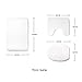 HOMESTORES 3 Piece Bathroom Rug Set - Martinique Banana Leaf Skidproof Toilet Bath Rug Mat U Shape Contour Lid Cover For Shower Spa