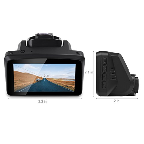 Car Dash Cam Driving Recorder - Raynic Camcorder Dashboard Camera with Rotatable Lens, 3" IPS LCD Screen, Full HD 1080P Video, 170° Wide Angle Lens, Loop Recording, G-Sensor and WDR for Car, Truck
