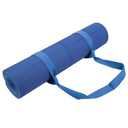 FrenzyBird Eco-Friendly,Reversible,Non-Slip,Double-Sided TPE Yoga Mat with Body Alignment System,Oxford Mat Bag and Strap, Free of PVC and Other Harmful Chemicals, ¼ inch Thick,Ideal for Yogis - Thumbnail 4