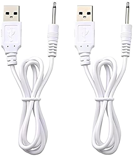 (2 Pack) Fast Charging Replacement USB Cable | DC Charger Cord - 2 Ft - 2.5mm