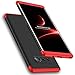 Wellerly Galaxy Note 8 Case, 3 in 1 Ultra Slim Hard PC Premium Case Hybrid Anti Fingerprint Scratches Soft Grip 360 Degree Full Body Protection Cover for Samsung Galaxy Note 8 (Black+Red)
