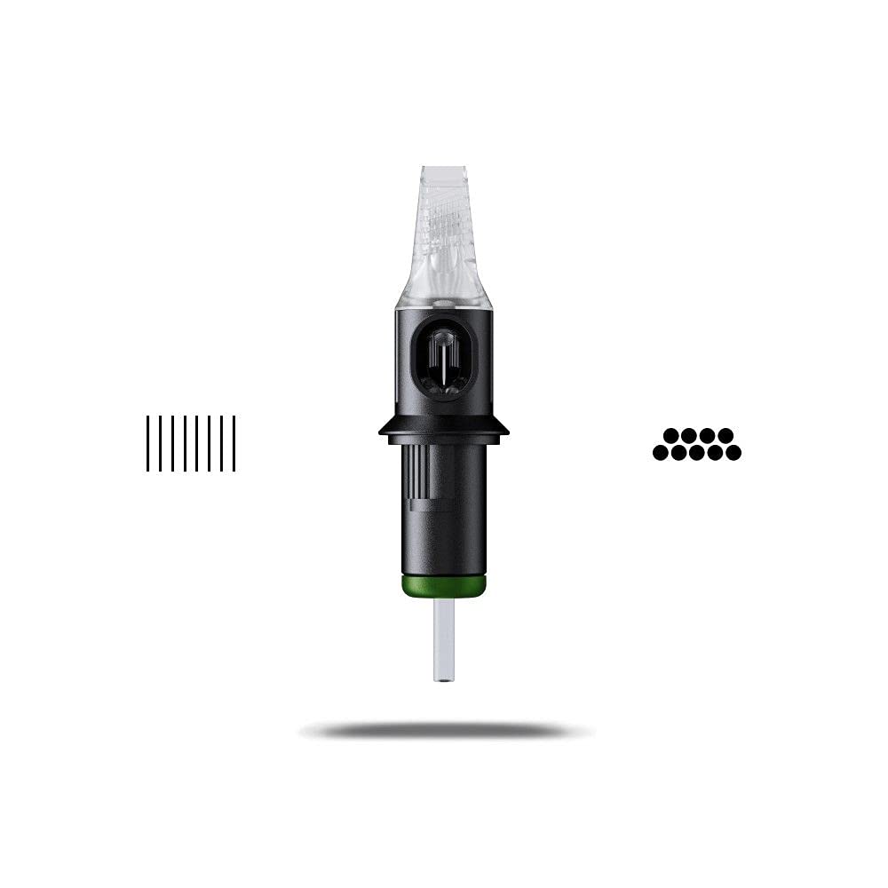 Cheyenne Capillary Tattoo Cartridge Needles, Disposable, Professional Tattooing Supplies, Box of 20 Pcs, #12 (0.35mm) 9 Magnum Long Taper (4.5mm)