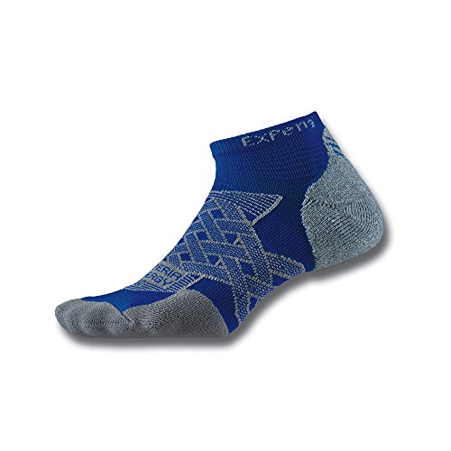 Thorlos Experia XECU Multi-Sport - Calcetín de compresión acolchado fino, unisex, Royal, XLarge