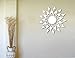 Toprate Sunshine Fire Round Flower Acrylic 3D Mirror Wall Decal, Silver (1, Silver)
