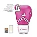 Trideer Pro Grade Boxing Gloves for Men & Women, Kickboxing Bagwork Gel Sparring Training Gloves, Muay Thai Style Punching Bag Mitts, Fight Gloves (Rose, 12)